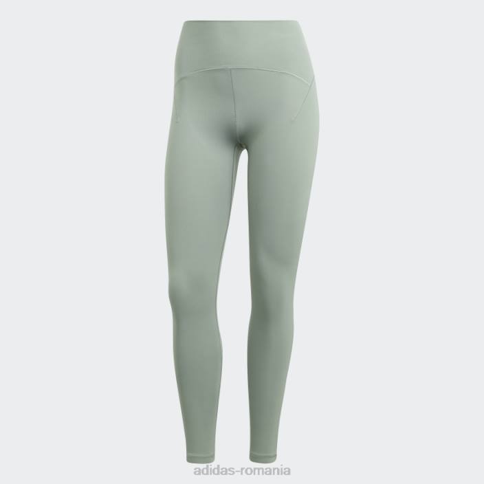 Adidas jambiere yoga studio luxe 7/8 verde argintiu femei verde argintiu 2JBN2233