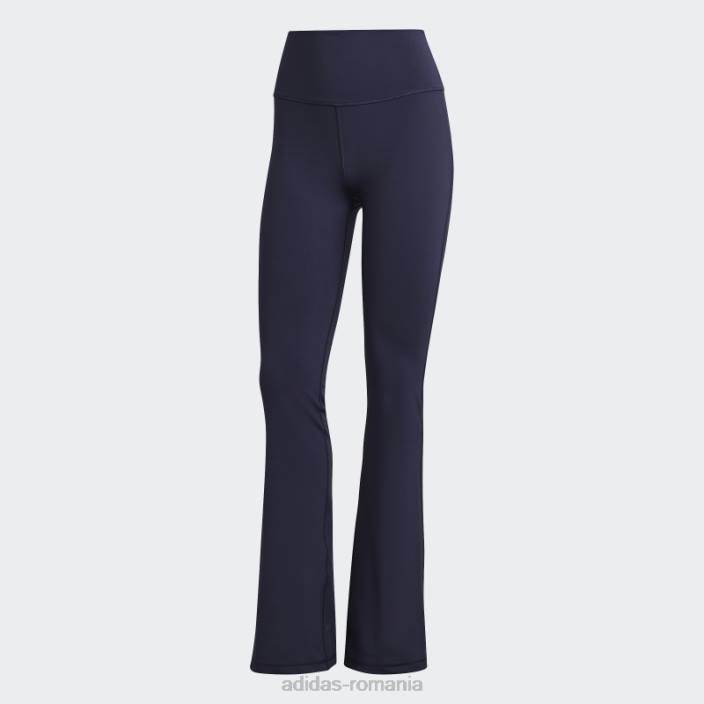 Adidas leggings evazați studio de yoga bleumarin fierbinte femei marina 2JBN3733