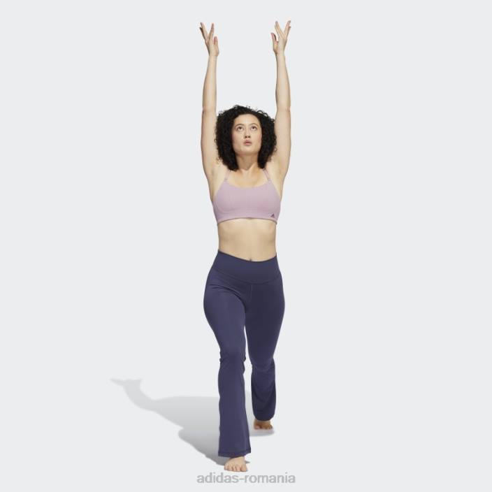 Adidas leggings evazați studio de yoga bleumarin fierbinte femei marina 2JBN3733
