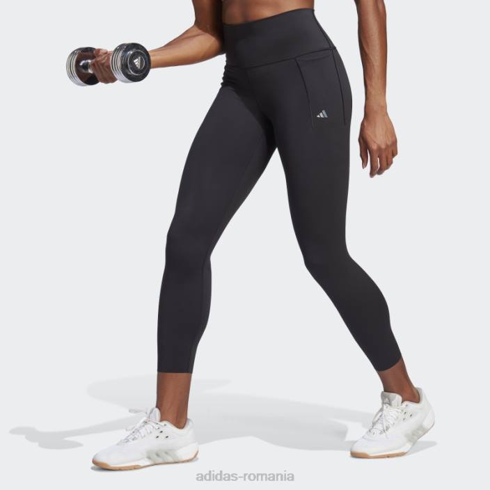 Adidas leggings negri optime training luxe 7/8 fierbinte femei negru 2JBN3723