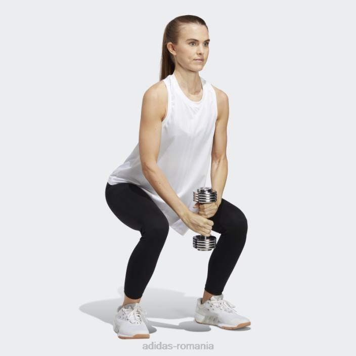 Adidas maiou de antrenament alb hiit aeroready quickburn adidas femei alb negru 2JBN16797
