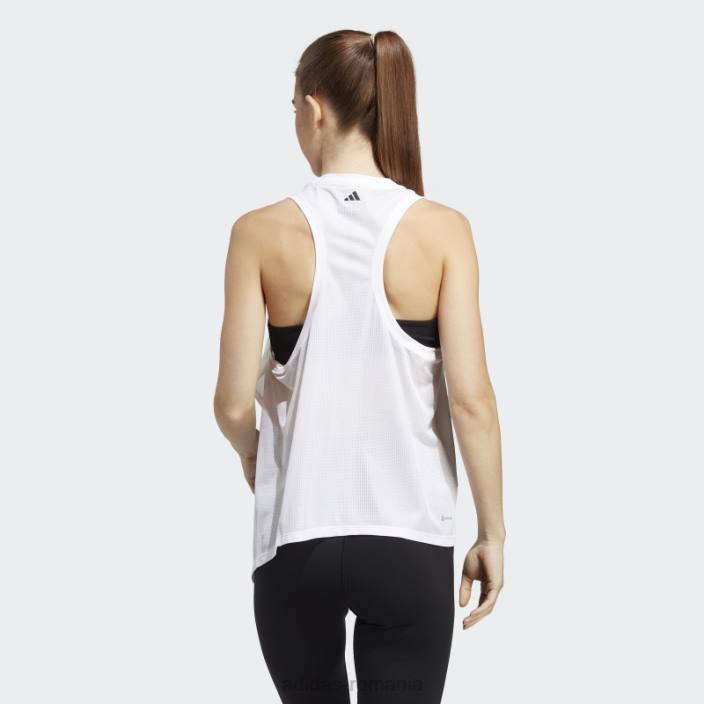 Adidas maiou de antrenament alb hiit aeroready quickburn femei alb negru 2JBN9004