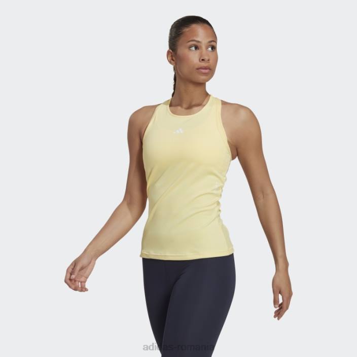 Adidas maiou galben de antrenament techfit racerback femei galben/alb 2JBN17519