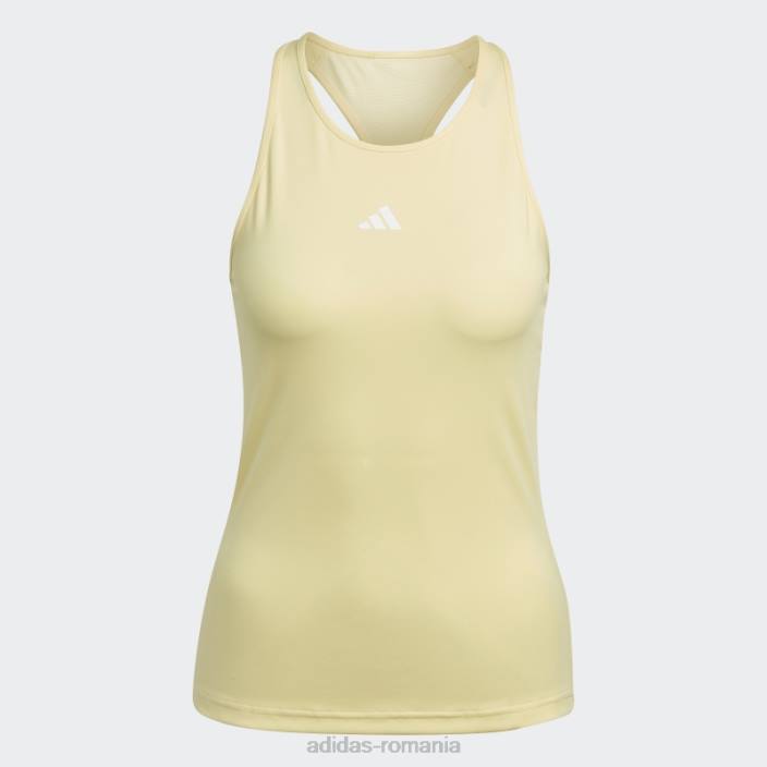 Adidas maiou galben de antrenament techfit racerback femei galben/alb 2JBN17519