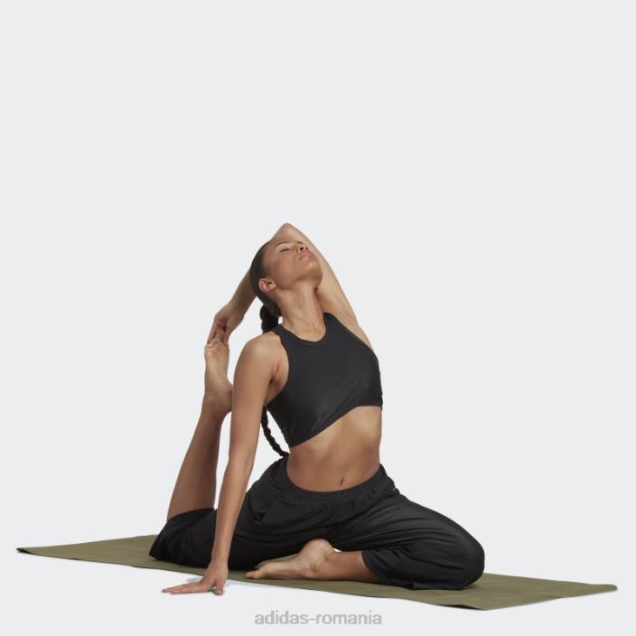 Adidas maiou negru cu coaste înfășurat pentru studio de yoga femei negru 2JBN10361
