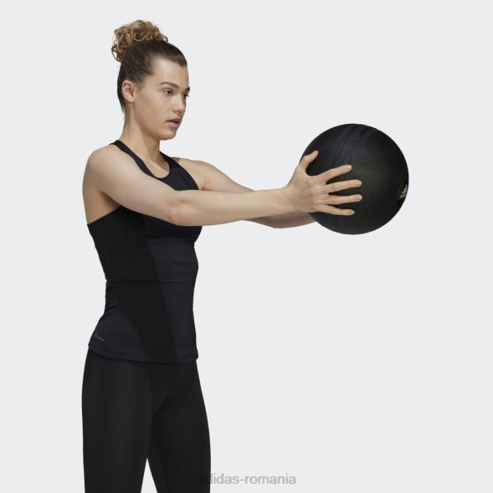Adidas maiou negru de antrenament techfit racerback femei alb negru 2JBN9202