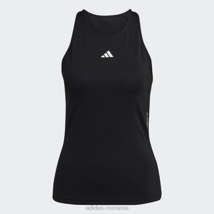 Adidas maiou negru de antrenament techfit racerback femei alb negru 2JBN9202