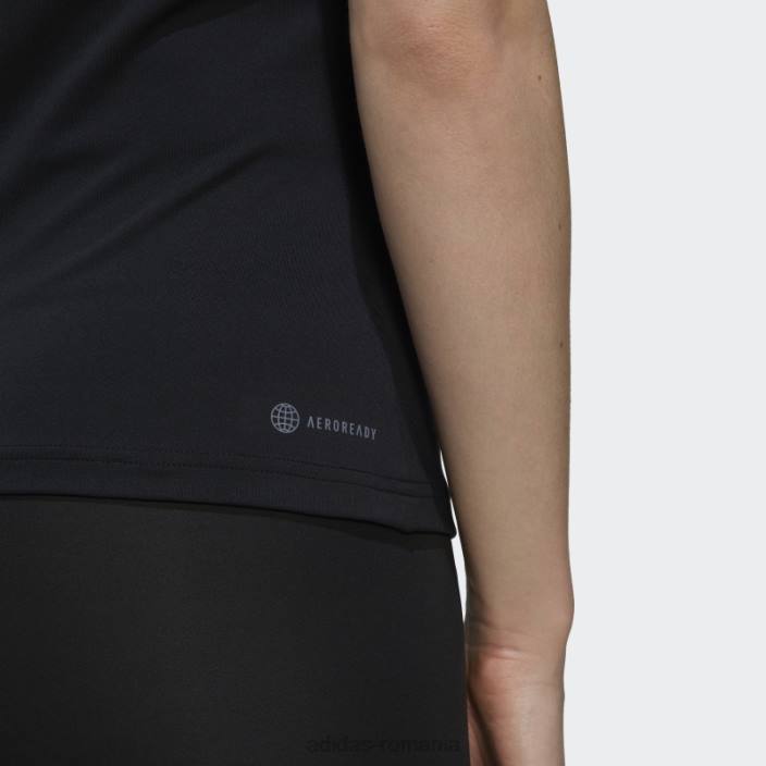 Adidas maiou negru de antrenament techfit racerback femei alb negru 2JBN9202