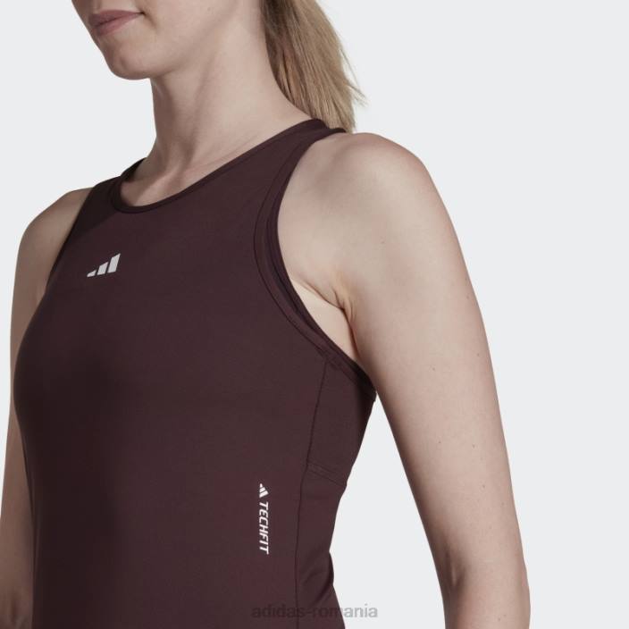 Adidas maroon techfit racerback tank top adidas femei maro 2JBN3189
