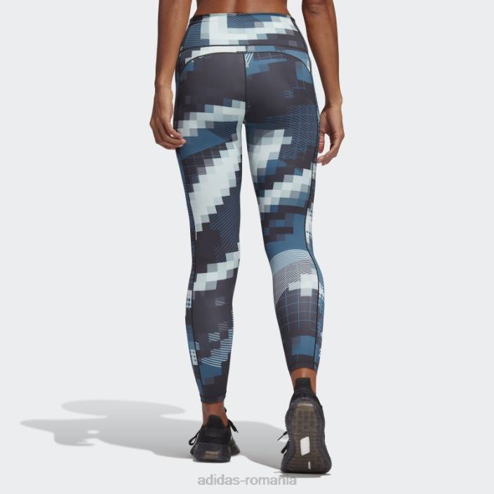 Adidas mint fashion x peloton crede acest colanti femei mentă/orbit indigo/gri noapte 2JBN10641