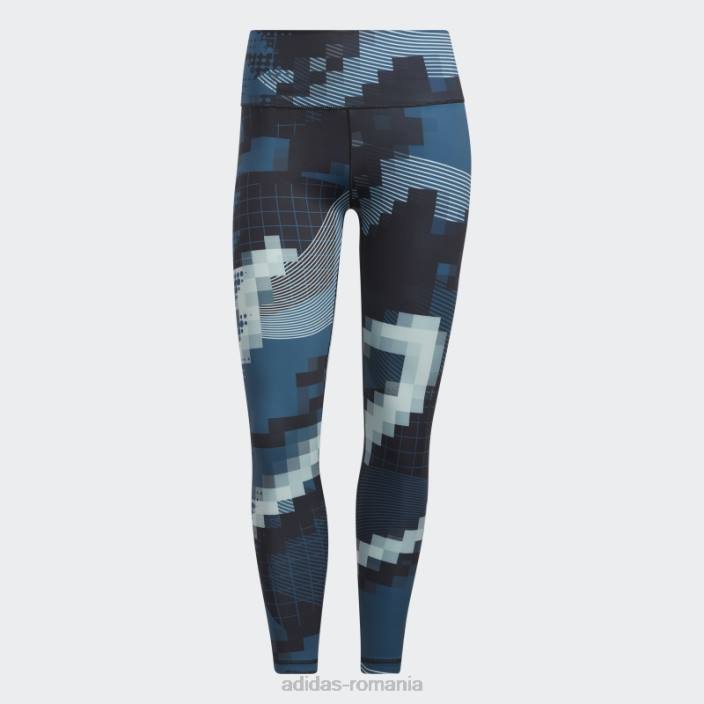 Adidas mint fashion x peloton crede acest colanti femei mentă/orbit indigo/gri noapte 2JBN10641