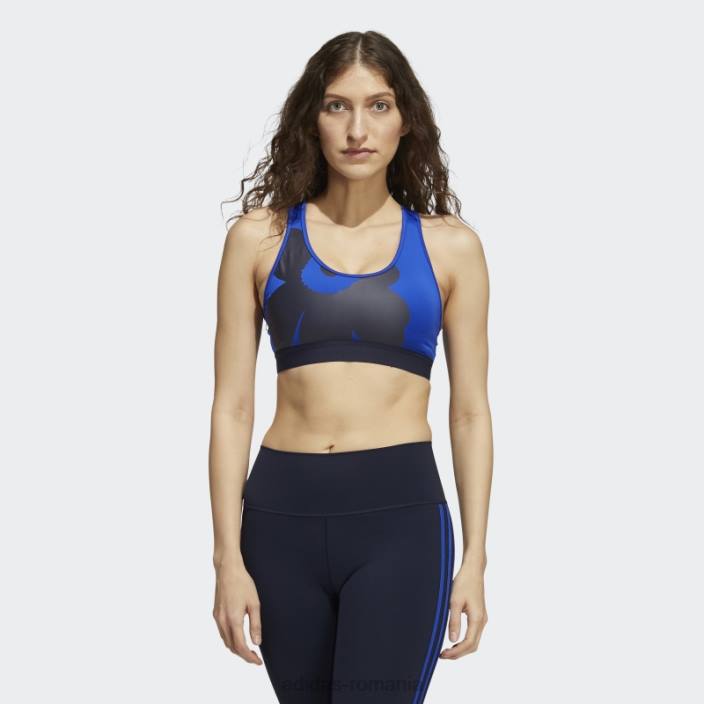 Adidas îndrăzneț albastru marimekko crede acest sutien mediu de sprijin femei albastru îndrăzneț/cerneală 2JBN10594