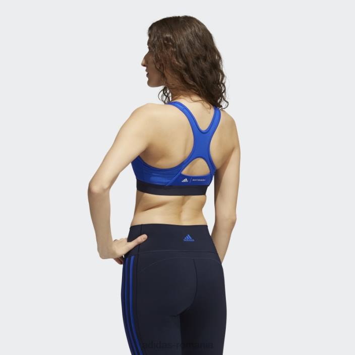 Adidas îndrăzneț albastru marimekko crede acest sutien mediu de sprijin femei albastru îndrăzneț/cerneală 2JBN10594