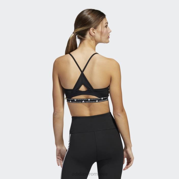 Adidas negru aeroreact antrenament light-support 3-benzi sutien fashion femei alb negru 2JBN2256
