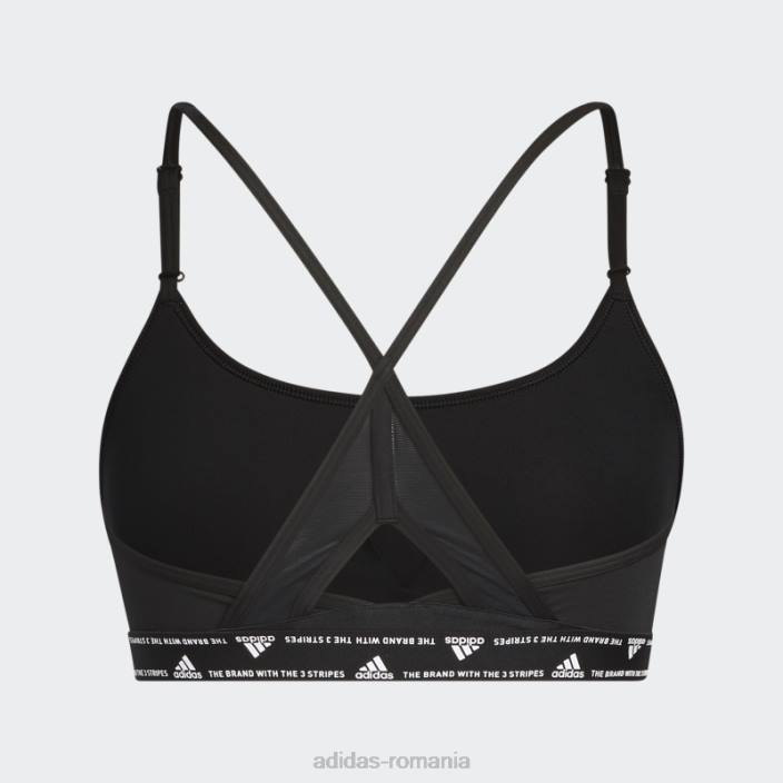Adidas negru aeroreact antrenament light-support 3-benzi sutien fashion femei alb negru 2JBN2256