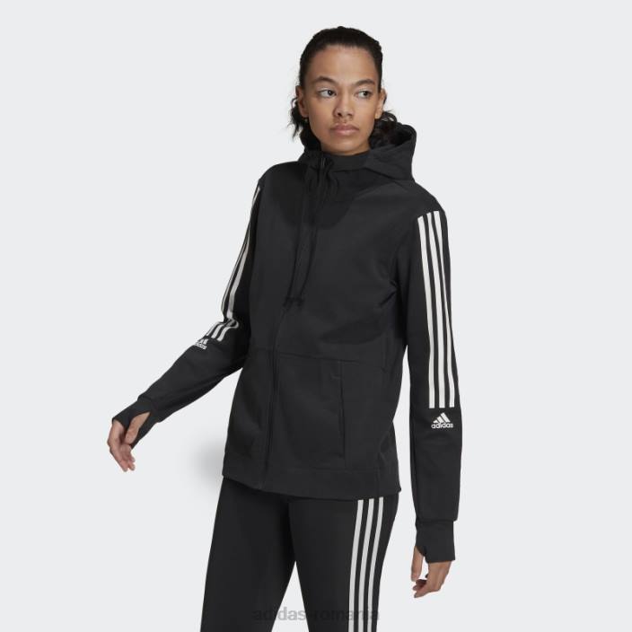 Adidas negru aeroready făcut pentru antrenament moda hanorac femei negru 2JBN10221