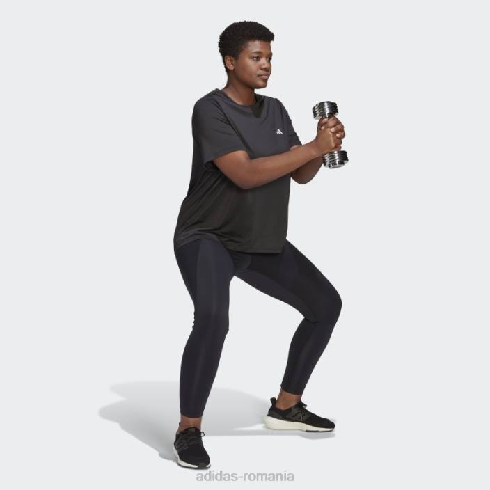 Adidas negru aeroready făcut pentru antrenament tricou minim (plus mărime) adidas femei negru 2JBN3009