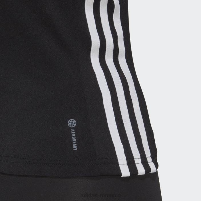 Adidas negru aeroready train essentials maiou regulat cu 3 dungi adidas femei alb negru 2JBN16719