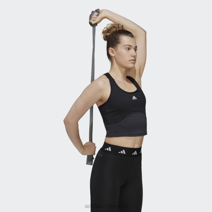 Adidas negru aeroready tren hiit crop tank top femei negru/carbon 2JBN10816