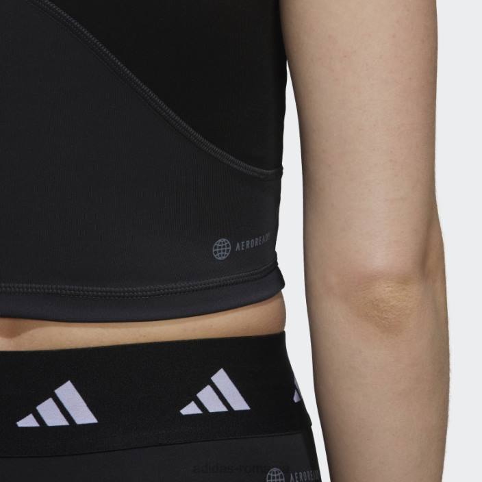 Adidas negru aeroready tren hiit crop tank top femei negru/carbon 2JBN10816
