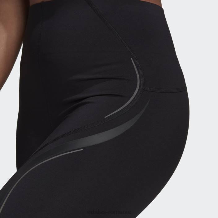 Adidas negru croit hiit luxe 45 secunde antrenament 7/8 jambiere adidas femei negru/carbon 2JBN10689