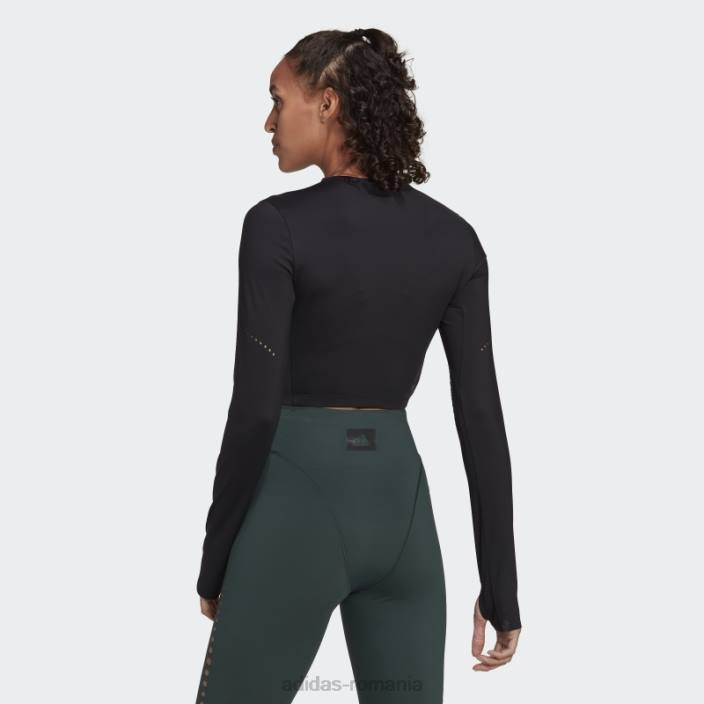 Adidas negru fierbinte cel mai bun top cu mânecă lungă femei negru 2JBN2784