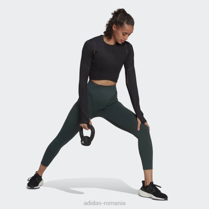 Adidas negru fierbinte cel mai bun top cu mânecă lungă femei negru 2JBN2784