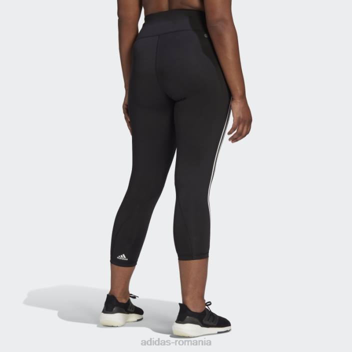 Adidas negru optime trainicons 3 dungi 7/8 jambiere (plus mărime) adidas femei alb negru 2JBN8913