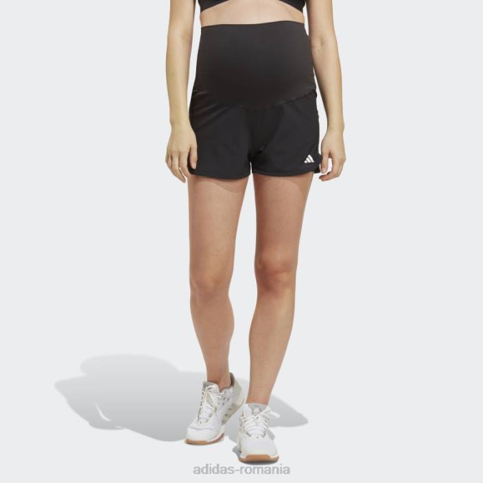 Adidas negru pacer aeroready train essentials pantaloni scurți țesute (maternitate) adidas femei alb negru 2JBN9513