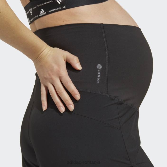 Adidas negru pacer aeroready train essentials pantaloni scurți țesute (maternitate) adidas femei alb negru 2JBN9513