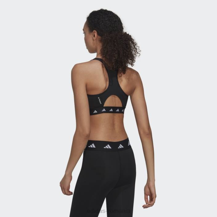 Adidas negru powerreact antrenament sutien mediu techfit fierbinte femei negru 2JBN2417