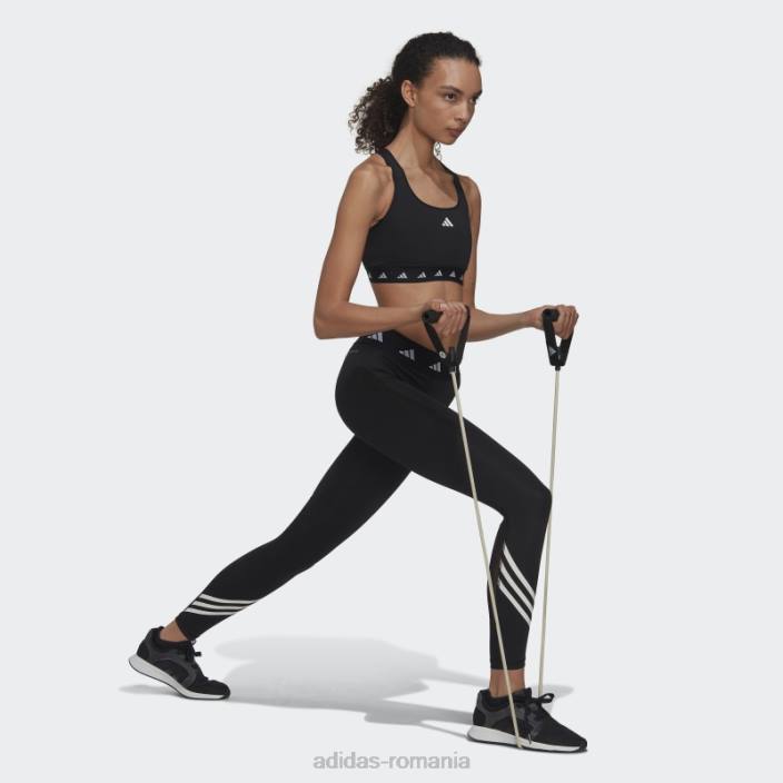 Adidas negru powerreact antrenament sutien mediu techfit fierbinte femei negru 2JBN2417