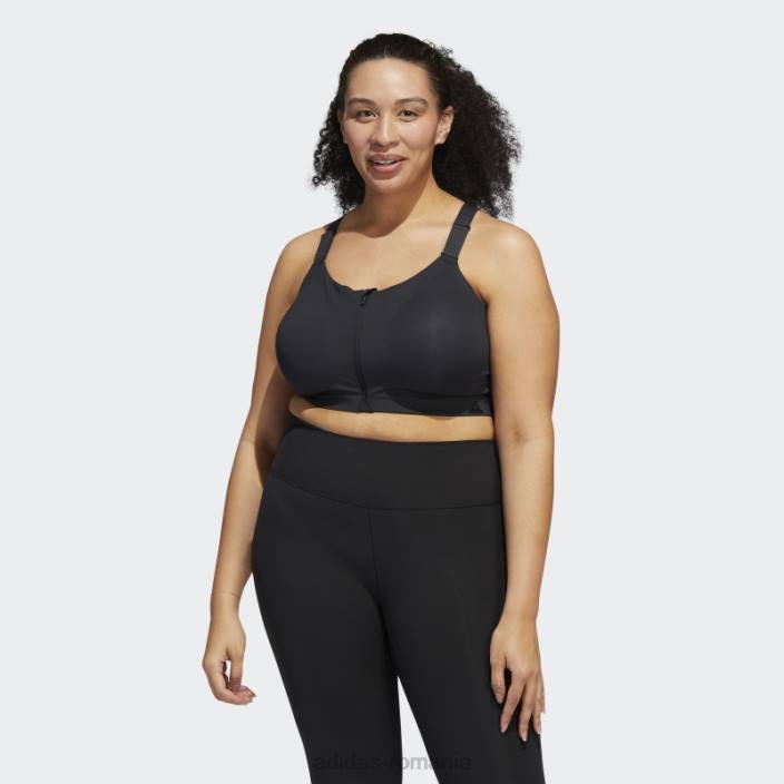 Adidas negru tlrd impact luxe sutien de sustinere mare (plus marime) fierbinte femei alb negru 2JBN9391