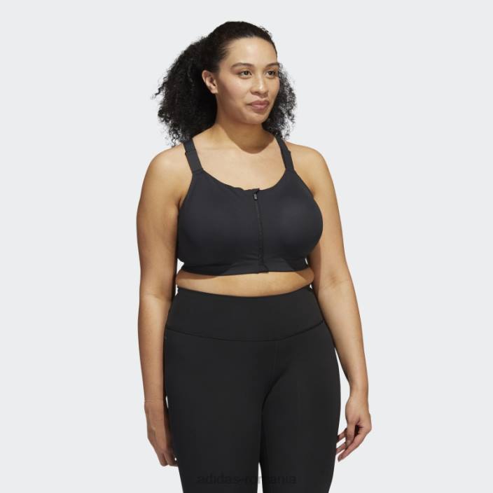 Adidas negru tlrd impact luxe sutien de sustinere mare (plus marime) fierbinte femei alb negru 2JBN9391