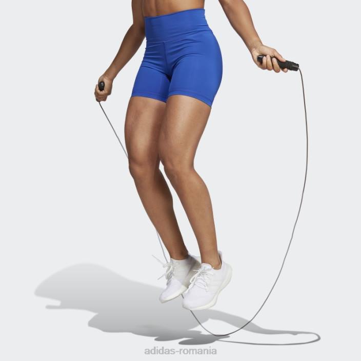 Adidas optime hyperbright training colanți scurti cu talie mare albastru adidas femei albastru 2JBN9660
