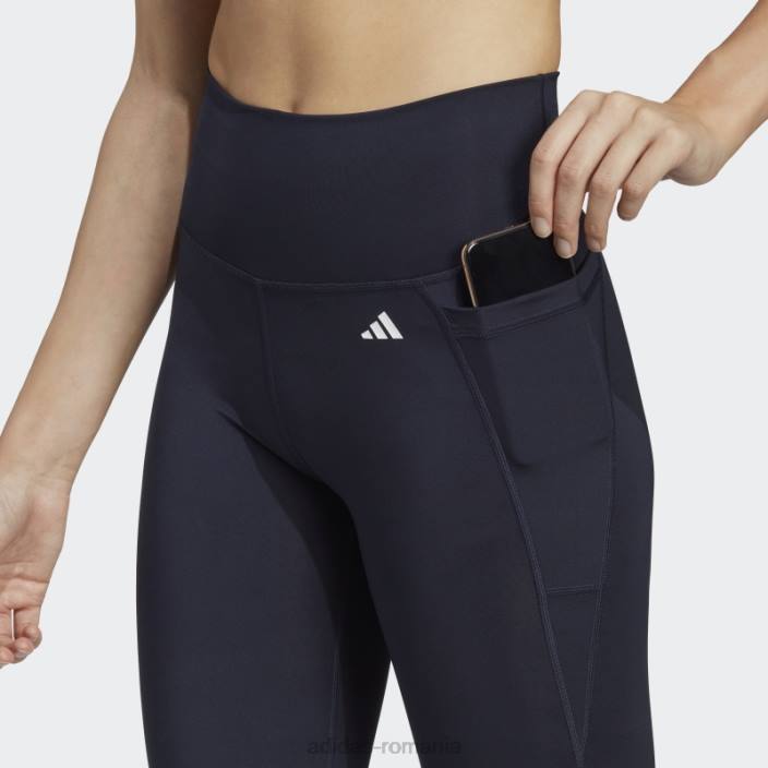 Adidas optime stash buzunar cu talie înaltă 7/8 jambiere cerneală femei cerneală 2JBN9757