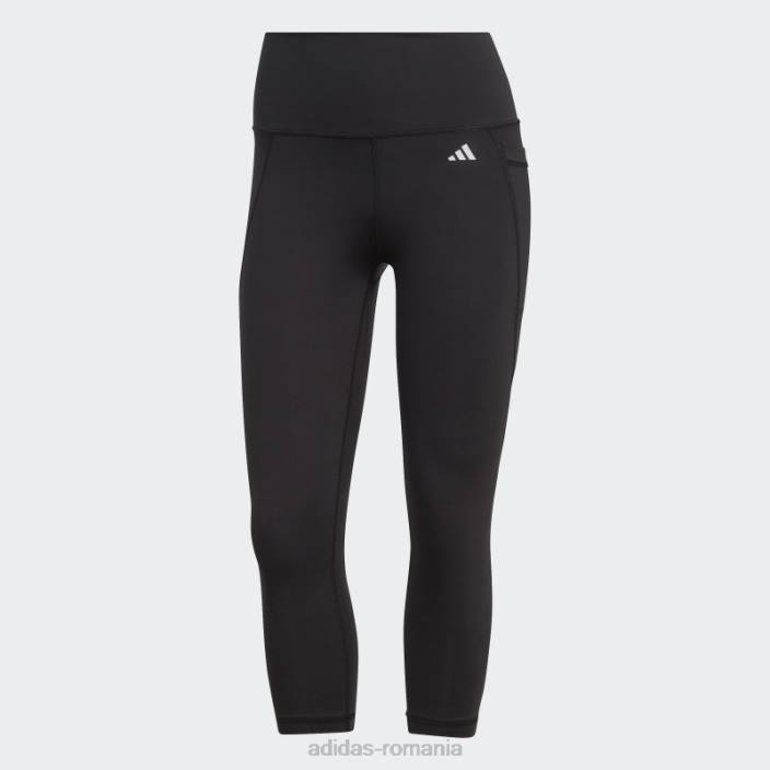 Adidas optime stash buzunar cu talie înaltă jambiere 3/4 negru femei negru 2JBN8947