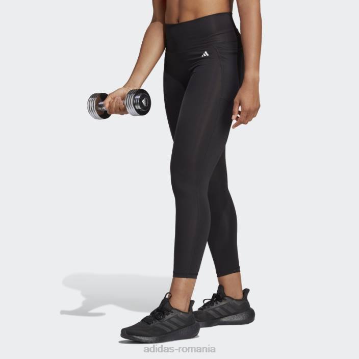 Adidas optime stash buzunar cu talie înaltă jambiere 7/8 negru femei negru 2JBN9614