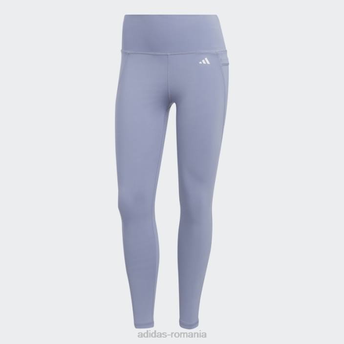 Adidas optime stash buzunar cu talie înaltă jambiere 7/8 violet argintiu femei violet argintiu 2JBN16867
