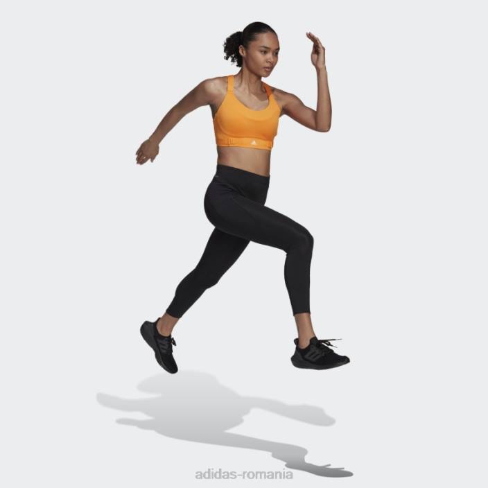 Adidas orange rush fastimpact luxe run sutien de sustinere ridicata adidas femei papură portocalie/alb 2JBN2889