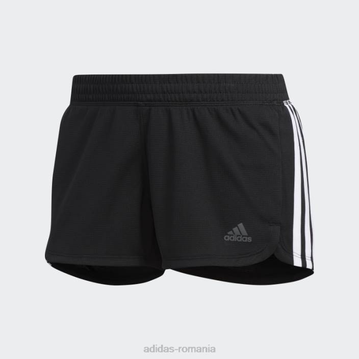Adidas pacer pantaloni scurți din tricot cu 3 dungi negru femei alb negru 2JBN16561