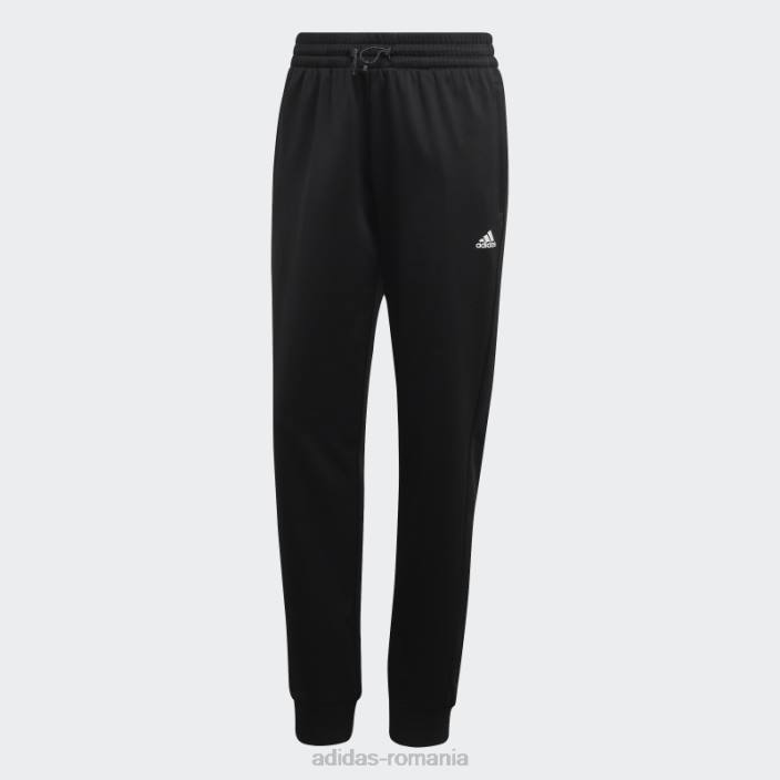 Adidas pantaloni conici aeroready negri femei alb negru 2JBN8900
