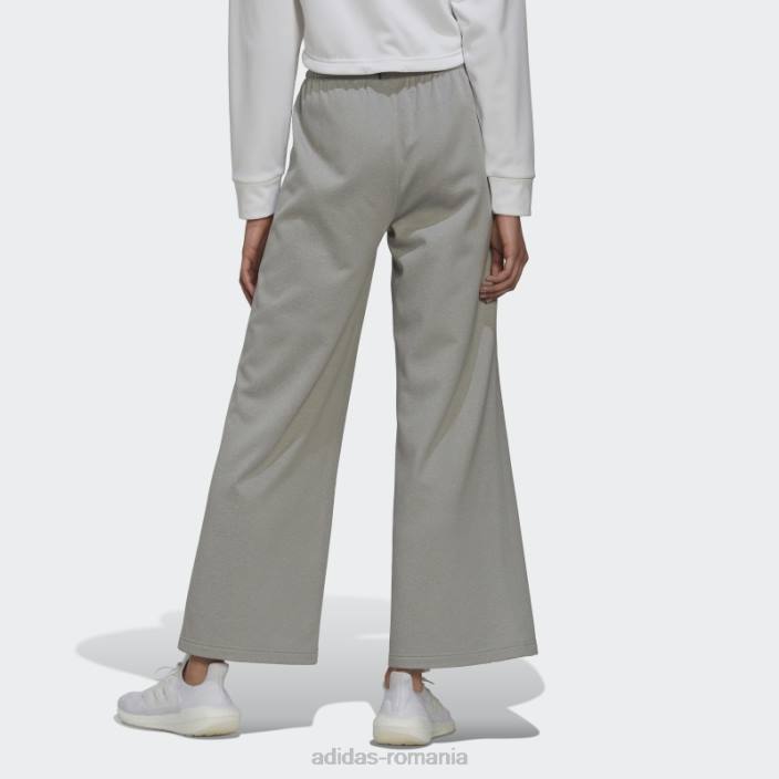 Adidas pantaloni cu talie înaltă aeroready gri mediu adidas femei gri mediu/alb 2JBN3159