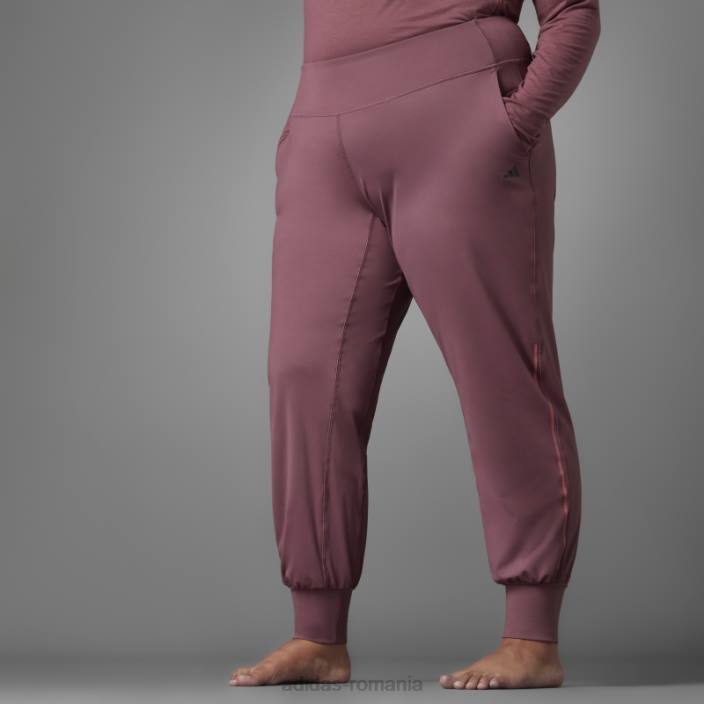 Adidas pantaloni de yoga authentic balance burgundy (plus marime) adidas femei Burgundia 2JBN10797