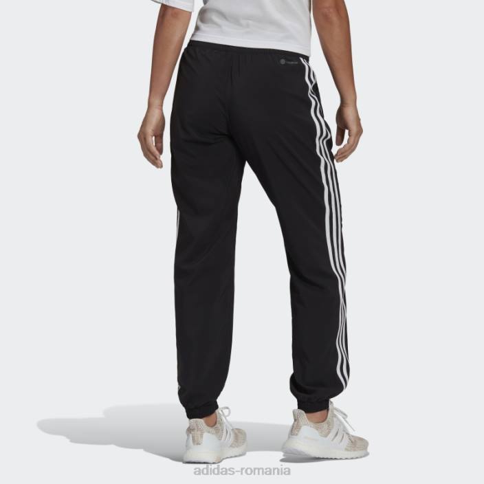 Adidas pantaloni țesuți cu 3 dungi negru trainicons femei negru 2JBN9400