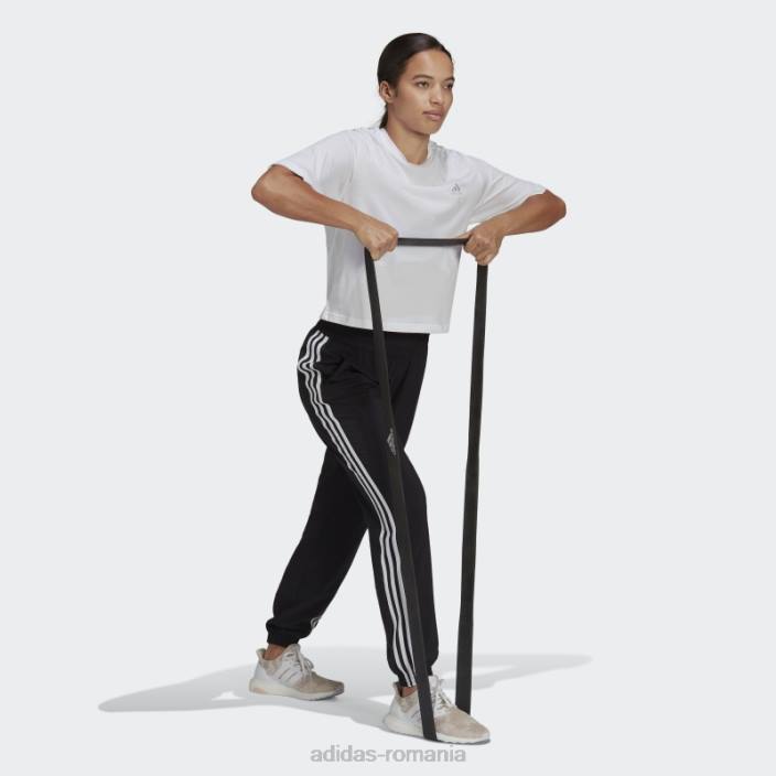 Adidas pantaloni țesuți cu 3 dungi negru trainicons femei negru 2JBN9400