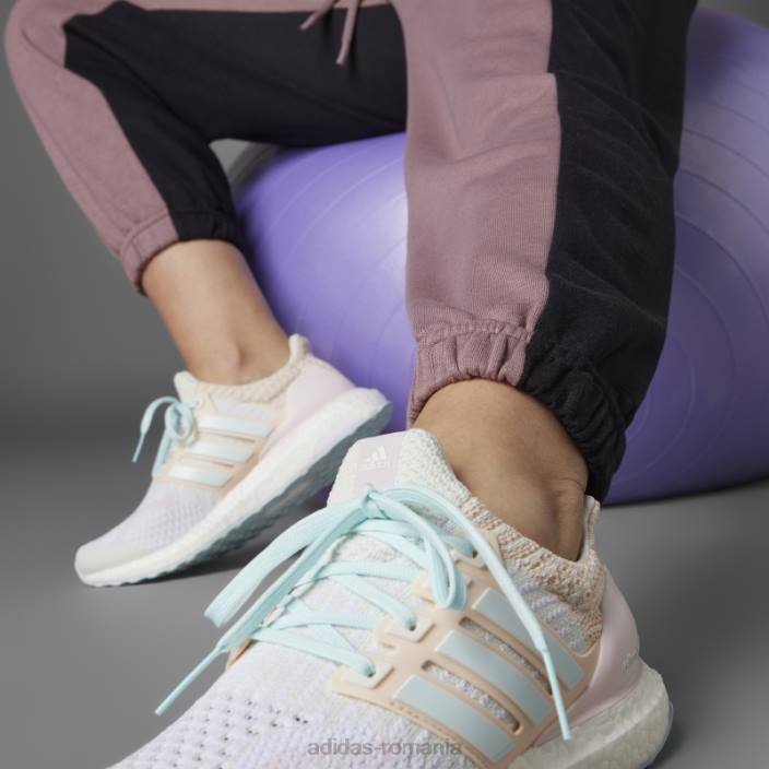 Adidas pantaloni hyperglam french terry violet femei violet/negru/alb 2JBN10460