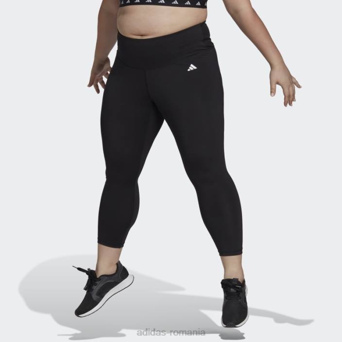 Adidas pantaloni negri de antrenament esentiali cu talie inalta 7/8 (plus marime) adidas femei negru 2JBN8889