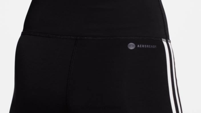 Adidas pantaloni negri pentru antrenament cu 3 dungi pantaloni scurti cu talie înaltă adidas femei negru 2JBN16731