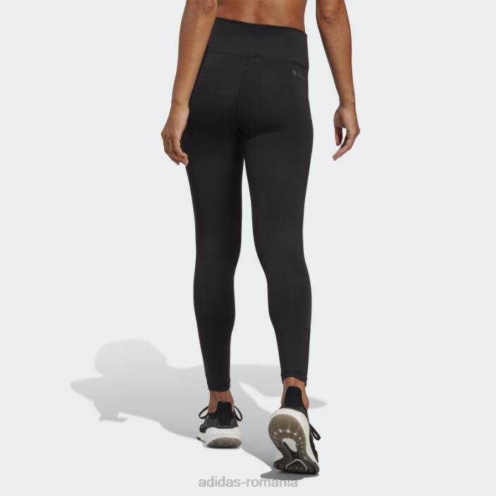 Adidas pantaloni negri pentru antrenament cu talie înaltă 7/8 adidas femei negru 2JBN8865